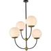 31.5 in. Lennon Pendant Ceiling Light Black & Brass