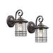 10 in. Lighting Transitional 1 Light Rubbed Bronze Outdoor Wall Sconce - Pack of 2 - Oil Rubbed Bronze