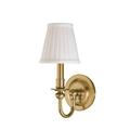 One Light Wall Sconce 5 inches Wide By 12 inches High-Aged Brass Finish Bailey Street Home 116-Bel-672614