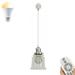FSLiving Remote Control Pendant Light H-Type Track Ceiling Light w/Clear Glass Shade Dimmable and Color Changing Track Light Fixture for Gallery Kitchen Living Room Office Track Not Included - 1 Pack