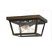 2 Light Flush Mount in Traditional Style-6 inches Tall and 11.5 inches Wide Bailey Street Home 71-Bel-4618582
