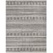 Adda 6' x 9' Rustic Dark Gray/Ink/Dark Gray/Eggplant/Multi Brown/Brown/Off White/Light Gray/Black/Dark Blue/Charcoal/Navy/Dark Red Area Rug - Hauteloom