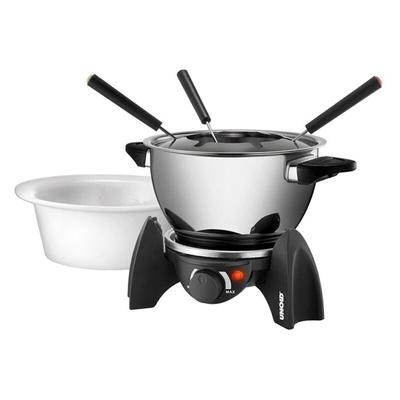 Fondue-Set 48615 500 w Edelstahl Keramik inkl. Fonduetopf und Zubehör 6 Personen - Unold