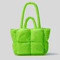 Sac fourre-tout rembourré vert structurels ent pour femme sacs à main matelassés de créateur nylon