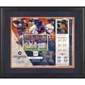 Houston Astros Framed 2022 World Series Champions 16" x 20" Scores Collage with a Piece of Game-Used Baseball - Limited Edition 500