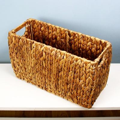 Hyacinth Magazine Rack Record Album Basket - 16"W" x 10"H x 6"D