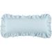 HiEnd Accents Luna Washed Linen Ruffled Lumbar Pillow, 14"x36"