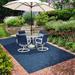 Blue 480 x 72 x 0.25 in Area Rug - Latitude Run® Indoor/Outdoor Carpet w/ Rubber Marine Backing - - Carpet Flooring Polyester | Wayfair