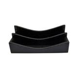 Everly Quinn Italian Crocodile Leather Letter Holder Leather in Black | 5 H x 10.5 W x 3.8 D in | Wayfair 037691F18C0644618F05A01A1122A8CC