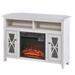 Electric Fireplace Mantel TV Stand w/ Adjustable Shelves 2 Storage Cabinets - 44 inches L x 20.25 inches W x 32 inches H