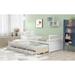 Twin Pine Wood Panel Daybed Storage Platform Bed with 1 Trundle and 3 Drawers for City Small Aprtment Dorm Bedroom