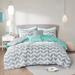 Reversible Comforter Set in Chevron Stripe Pattern