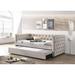 Beige Fabric Romona Full Daybed with Twin Trundle-86"L x 58"W