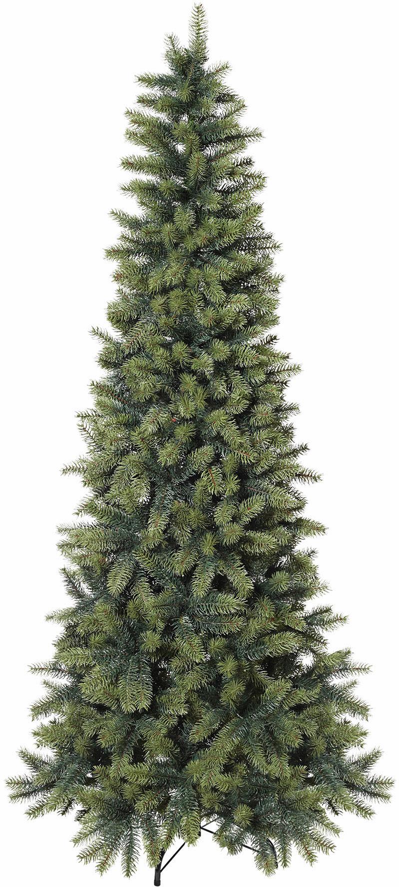 Künstlicher Weihnachtsbaum CREATIV DECO "Weihnachtsdeko aussen, künstlicher Christbaum, Tannenbaum", grün, H:210cm Ø:96cm, Polyethylen, Weihnachtsbäume, in schlanker Form Image
