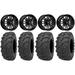 MSA Black Rogue 14 ATV Wheels 28 Bear Claw EVO Tires Honda Rincon Yamaha Rhino Kawasaki Brute Force Suzuki KingQuad