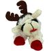 Lamb Chop Dog Toy with Antlers, Small, Cream / Brown