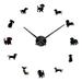 Dtydtpe Wall Clock Diy Wall Clock 3D Mirror Surface Sticker Home Office Decor Clock (70~100Cm)