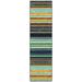 Ottomanson Machine Washable Non-Slip Rubberback Vintage Striped 2x7 Indoor Runner Rug 1 10 x 7 Multicolor