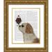 Fab Funky 20x24 Gold Ornate Wood Framed with Double Matting Museum Art Print Titled - Shih Tzu Ice Cream