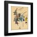 Wassily Kandinsky 11x14 Black Modern Framed Museum Art Print Titled - Warmed Cool (Warm Cool) (1924)