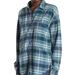 Free People Tops | Free People Loveland Plaid Flannel Fall Oversized Tunic Shirt Top Blue Green Xs | Color: Blue/Green | Size: Xs