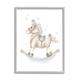 Stupell Industries Gentle Rocking Horse Blue Stars Nursery Playroom Graphic Art Gray Framed Art Print Wall Art Design by Studio Q