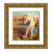 Henrik Schouboe 15x16 Gold Ornate Wood Frame and Double Matted Museum Art Print Titled - Landscape with Naked Woman