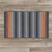 12 x 15 ft. Frazada Stripe Braided Rug Charcoal & Orange