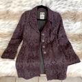 Free People Jackets & Coats | Free People Purple And Gray Tapestry Brocade Coat | Color: Gray/Purple | Size: 2