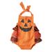 StylesILove Infant Toddler Chic Halloween Pumpkin Sleeveless Costume Outfit Romper (100/12-18 months Orange)