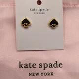 Kate Spade Jewelry | Kate Spade Everyday Spade Gold + Black Studd Earrings + Dust Bag Nwt | Color: Black/Gold | Size: Os