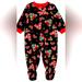 Disney One Pieces | Disney’s One-Piece Sleep Pajamas - Candy Canes And Peppermint - Size 18 Months | Color: Black/Red | Size: 18mb