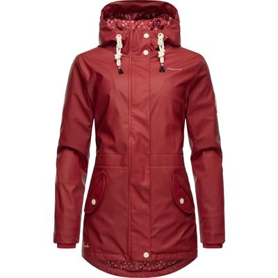 Regenjacke NAVAHOO "Oceans Heart", Damen, Gr. M (38), rot (blutrot), Oberstoff: 70% Polyester, 30% Polyurethan, Futter: 100% Polyester, Wattierung: 100% Polyester, Ärmelfutter: 100% Polyester, modisch, figurumspielend Po-bedeckend, Langarm Ärmel... Image
