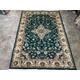 4x6 Emerald Green Oriental Rug - Area Rug - Table Rug - Flower Rug - Woolen Rug - Kitchen Rug - Afghan Rug - Wall Rug - Green Rug