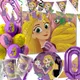 Fournitures de fête d'anniversaire princesse raiponce emmêlées Disney vaisselle de fond bannière