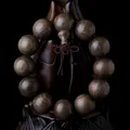 Bracelet en perles d'ébène naturel porte-bonheur pour la paix perles en bois sacré Oriental 15MM