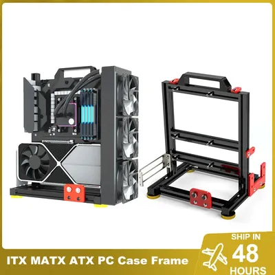 ITX MATX ATX Gamer Cabinet MOD Desktop PC Case Open Frame T1 Water Cooler Computer Gaming