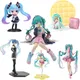 Figurine de princesse Hatsune Miku jupe longue avec nœud en position assise modèle de poupée