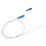 Toilet Obstructions Remover Clears Clogged Closet Auger 1.7M Long - Blue, Silver Tone