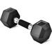 Yes4All 10 lbs Hex Rubber Grip Dumbbell Weight Set Single