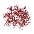 100 Pcs Carbon Steel Fishing Hooks ging Triple Hooks 2 # 4 # 6 # 8 # 10 # - Red 4# 4