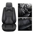 FLY5D Leather Car Seat Covers Full Set Front and Rear Bench Backrest Seat Cover Set Universal Fit for Toyota Honda Ford Kia Nissan Mazda Chevrolet etc