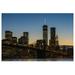 Great BIG Canvas | Lower Manhattan at twilight with the Brooklyn Bridge New York City New York Art Print - 30x20