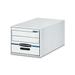 STOR/DRAWER Basic Space-Savings Storage Drawers Legal Files 16.75 x 19.5 x 11.5 White/Blue 6/Carton