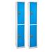 AdirOffice 72 2-Tier Key Lock Blue Steel Storage Locker 2/Pack (629-202-BLU-2PK)