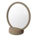 Blomus 66376 7.3 x 6.7 x 3.5 in. Sono Vanity Mirror Tan