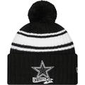 Men's Dallas Cowboys New Era 2022 Sideline Cuffed Pom Knit Hat - Black