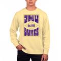 Men's Uscape Apparel Yellow James Madison Dukes Pigment Dyed Fleece Crewneck Sweatshirt