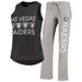 Women's Concepts Sport Silver/Black Las Vegas Raiders Muscle Tank Top & Pants Sleep Set