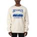 Men's Uscape Apparel Cream Johns Hopkins Blue Jays Premium Heavyweight Pullover Sweatshirt